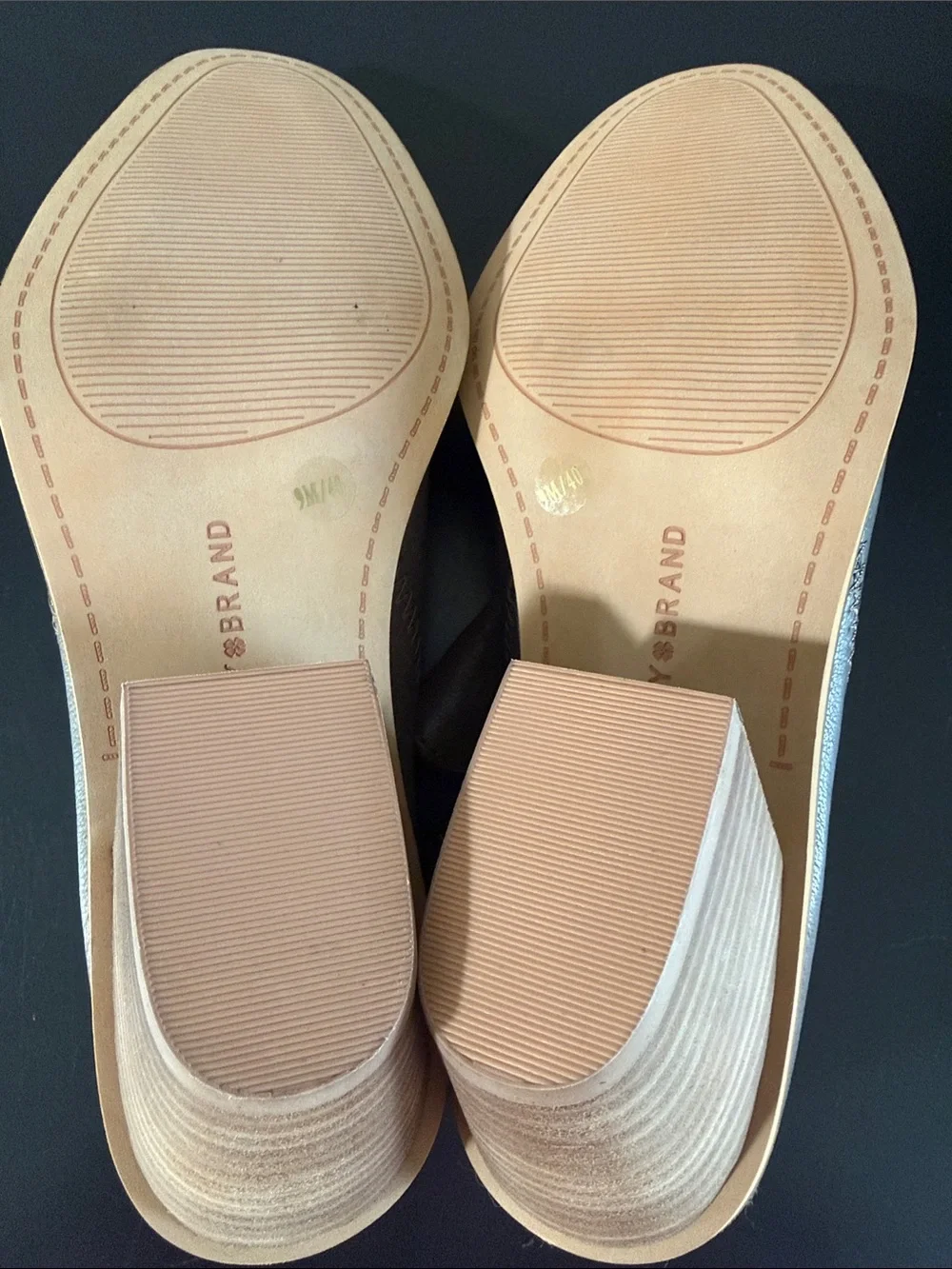 Lucky Brand Victorey Taupe Leather Ankle Booties with Stacked Heel